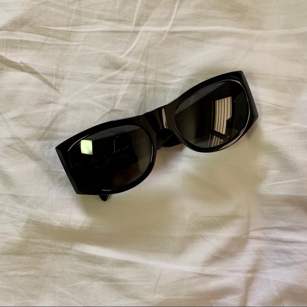 Celine Black Oversized Cat-Eye Sunglasses